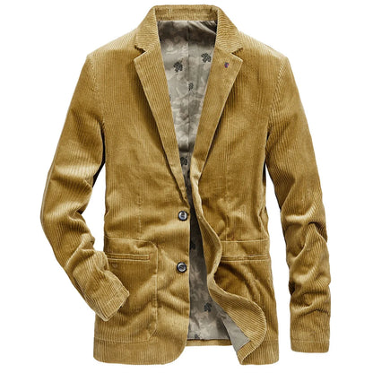 Blazer Hombre de Pana con Forro Floral Clásico