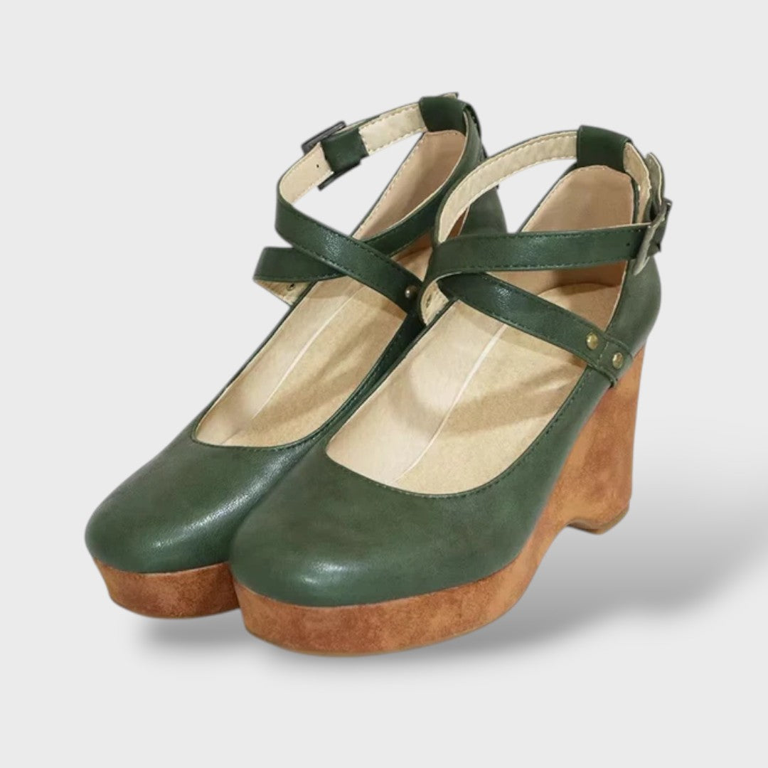 Sandalias Mujer Tacón Plataforma Estilo Mary Jane