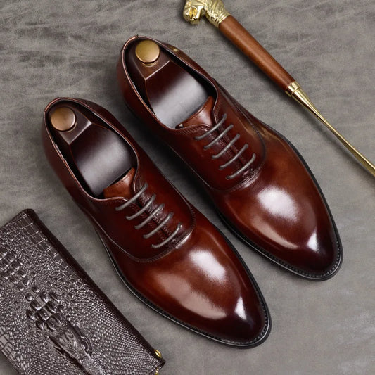Zapatos Oxford Hombre de Cuero Diseño Clásico Confort - Mavetta
