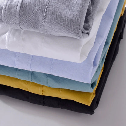 Camisa Hombre Algodón Cuello Mao Corte Recto