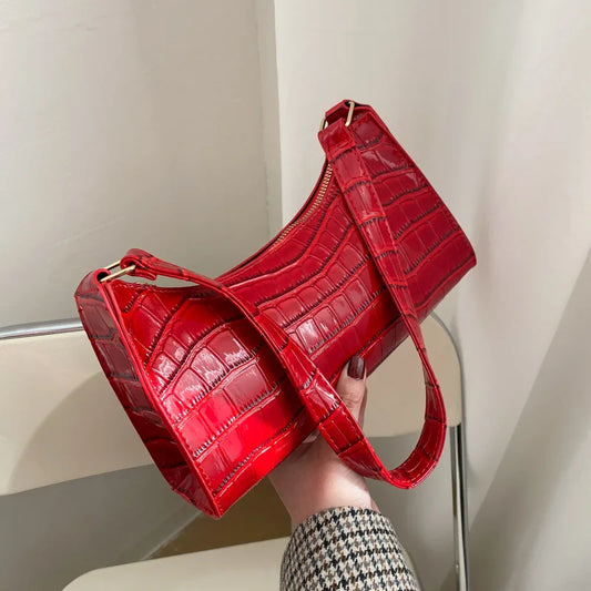 Bolso de hombro mujer con diseño piel de cocodrilo elegante - Mavetta