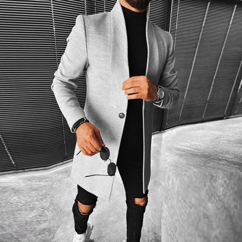 Chaqueta Hombre Moderna Diseño Geométrico Ajuste Regular