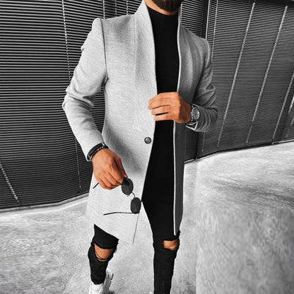 Chaqueta Hombre Moderna Diseño Geométrico Ajuste Regular