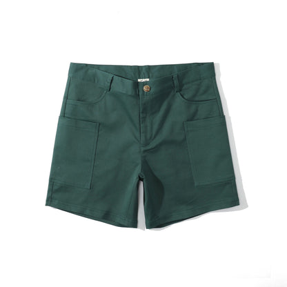 Bermudas cargo hombre algodón corte recto