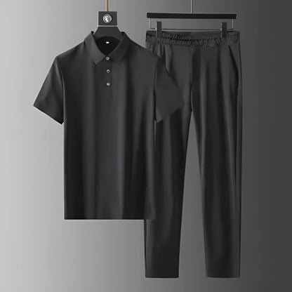Conjunto Hombre Polo y Pantalón Algodón Cómodo Casual