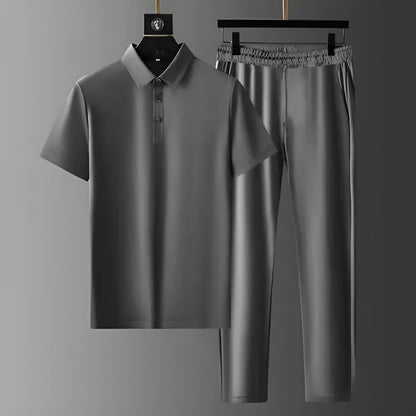 Conjunto Hombre Polo y Pantalón Algodón Cómodo Casual