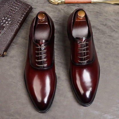Zapatos Oxford Hombre de Cuero Diseño Clásico Confort