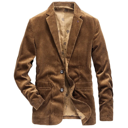 Blazer Hombre de Pana con Forro Floral Clásico