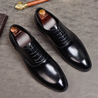 Zapatos Oxford Hombre de Cuero Diseño Clásico Confort