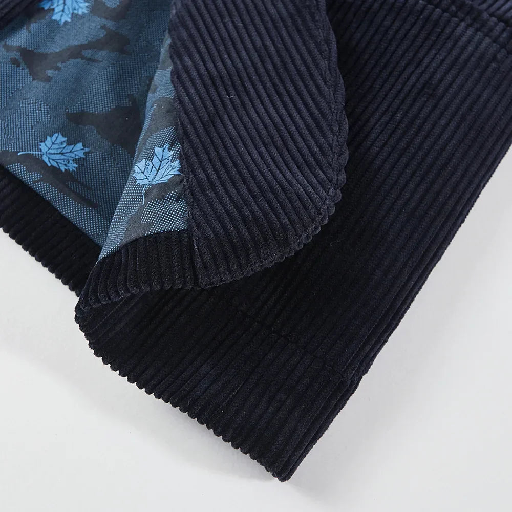 Blazer Hombre de Pana con Forro Floral Clásico
