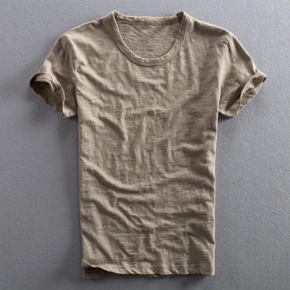 Camiseta Hombre de Algodón Cuello Redondo Manga Corta