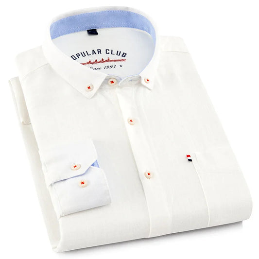 Camisa Hombre de Lino Tejido Ligero Botones Frontales - Mavetta