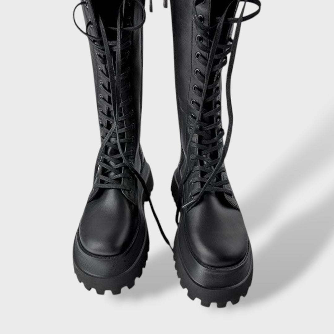 Botas Altas Mujer con Cordones Suela Track
