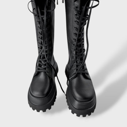 Botas Altas Mujer con Cordones Suela Track