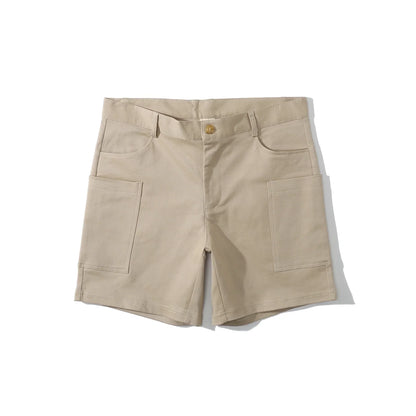 Bermudas cargo hombre algodón corte recto