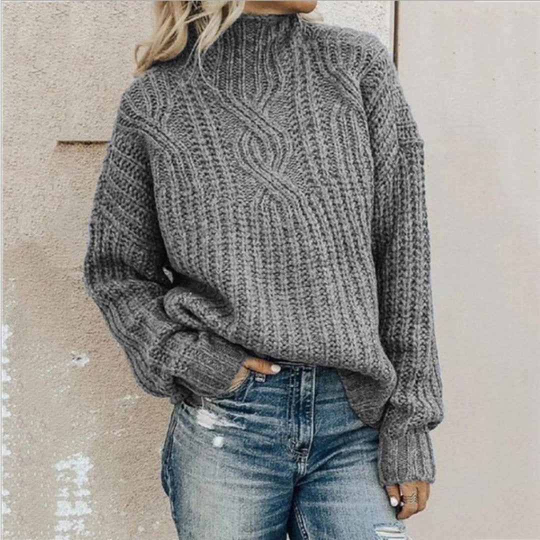 Jersey Mujer de Punto Suave Ajuste Cómodo