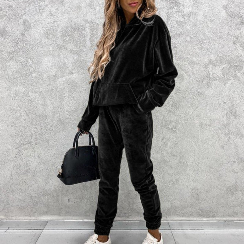 Chándal Mujer de Terciopelo Estilo Chic