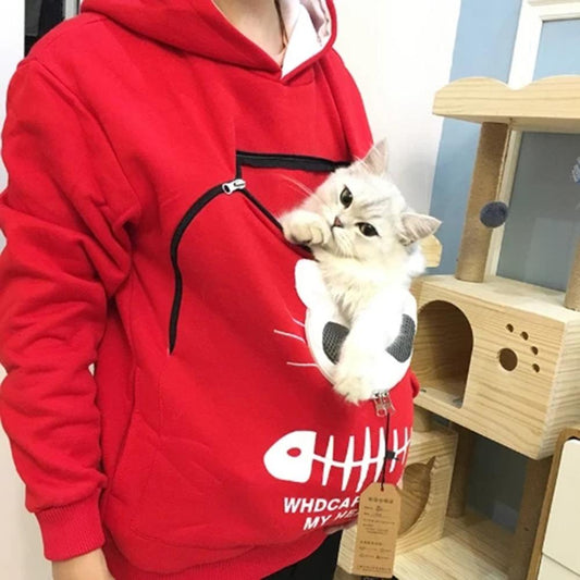 Sudadera Mujer con Capucha y Bolsillo para Mascotas Diseño Gráfico - Mavetta