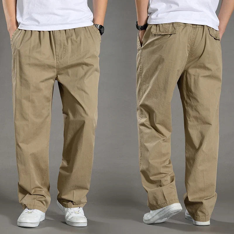 Pantalón Hombre Ligero Corte Relajado Estilo Veraniego