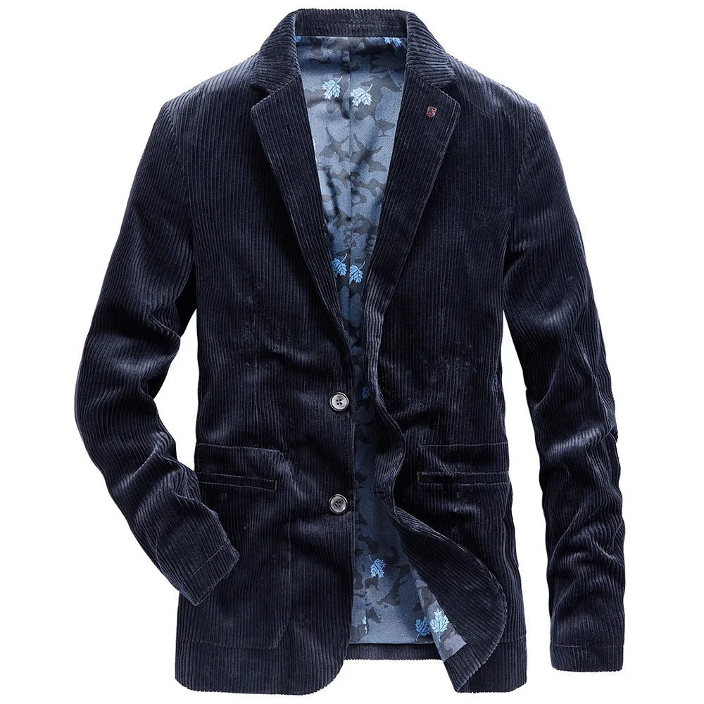 Blazer Hombre de Pana con Forro Floral Clásico - Mavetta