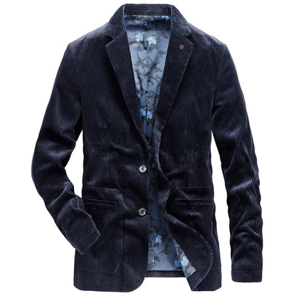 Blazer Hombre de Pana con Forro Floral Clásico - Mavetta