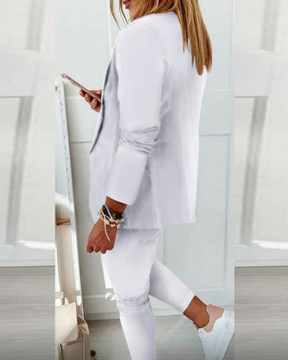 Conjunto Mujer Blazer y Joggers Casual Comodo