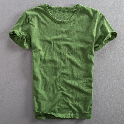 Camiseta Hombre de Algodón Cuello Redondo Manga Corta