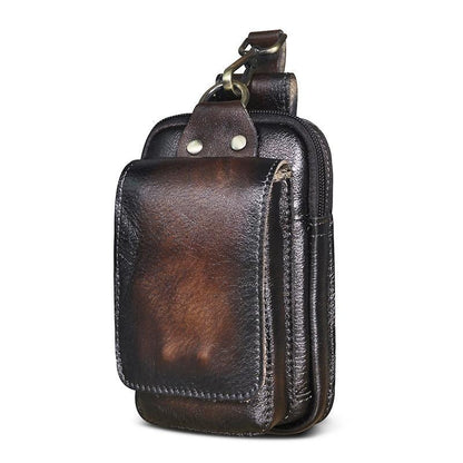 Riñonera Hombre de Cuero Ajustable Compacta