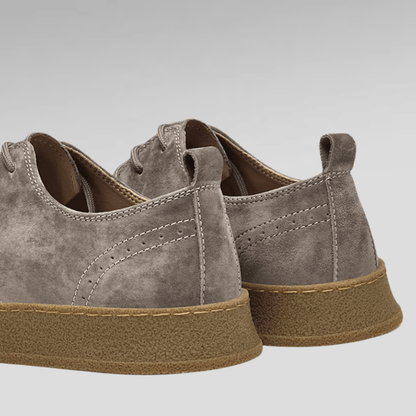Zapatos Casual Hombre de Gamuza con Cordones y Suela Goma