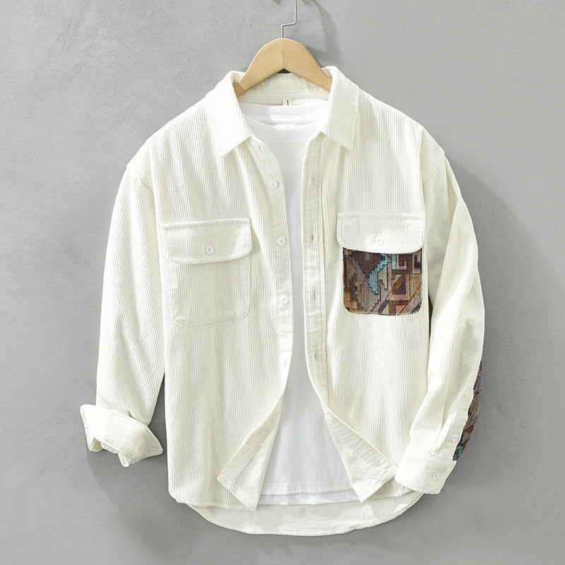 Camisa Hombre de Pana con Cierre de Botones