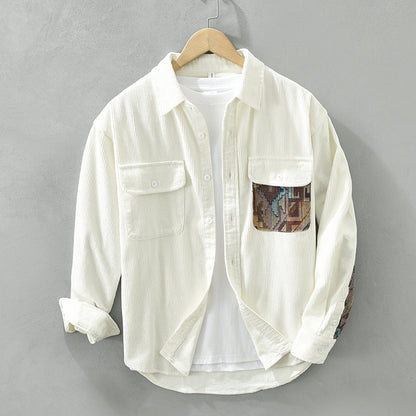 Camisa Hombre de Pana con Cierre de Botones
