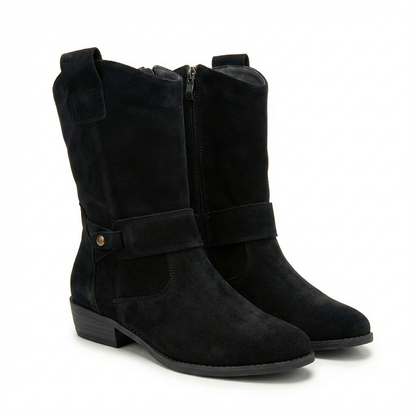 Botas Mujer Media Caña Tacón Ancho Diseño Slouch - Mavetta