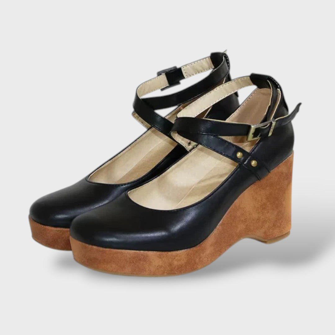 Sandalias Mujer Tacón Plataforma Estilo Mary Jane
