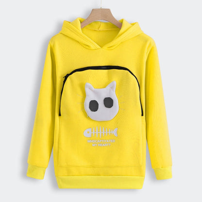 Sudadera Mujer con Capucha y Bolsillo para Mascotas Diseño Gráfico
