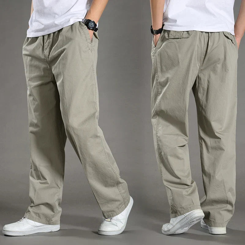 Pantalón Hombre Ligero Corte Relajado Estilo Veraniego