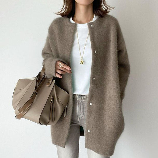 Abrigo Cárdigan Mujer Estilo Chic Tejido Acogedor - Mavetta