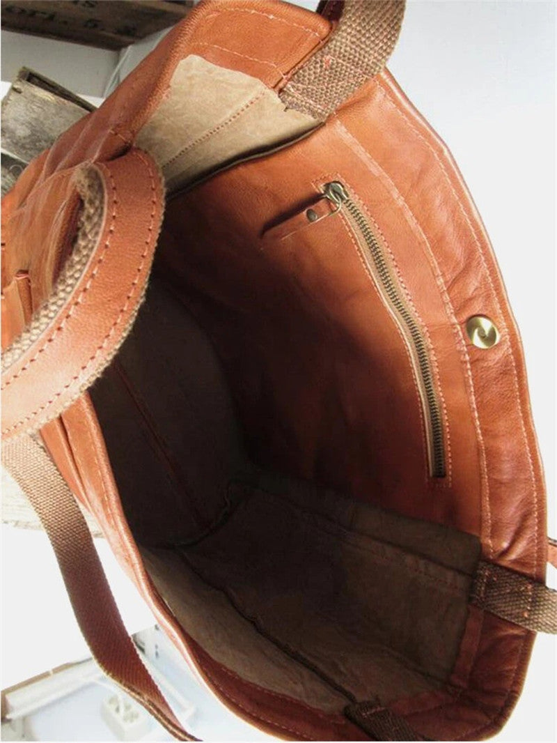 Bolso Tote Mujer de Cuero Grande Resistente y Versátil