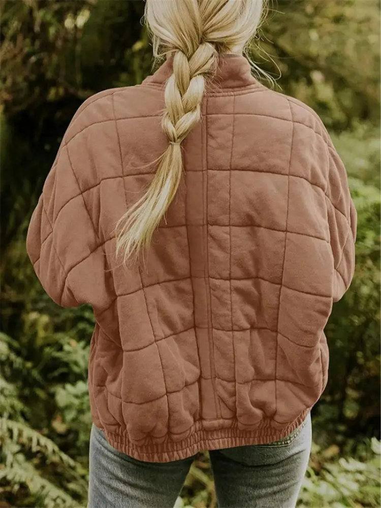 Chaqueta Acolchada Mujer Oversize Ajuste Holgado