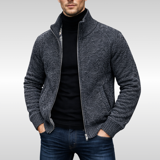 Chaqueta de punto Hombre con cremallera acabado limpio - Mavetta