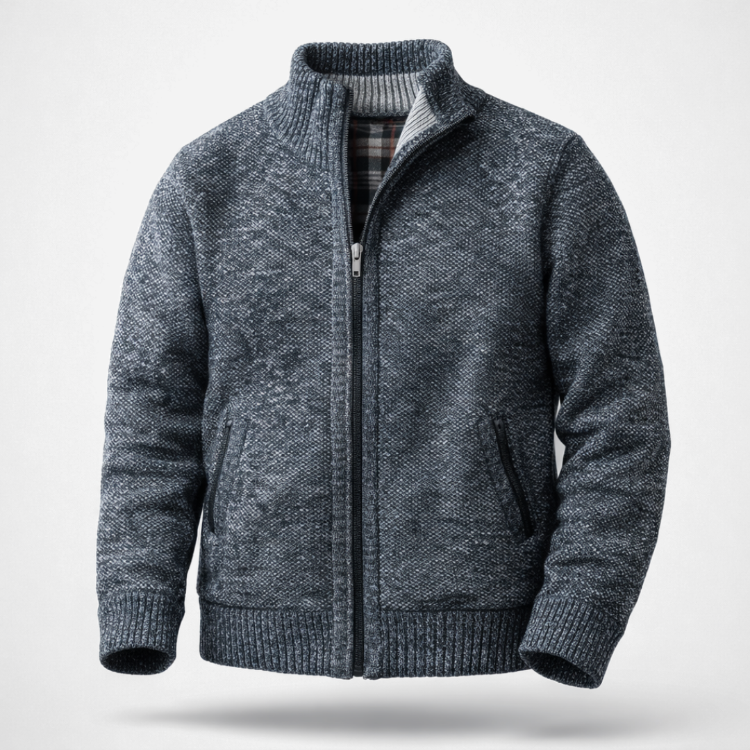 Chaqueta de punto Hombre con cremallera acabado limpio