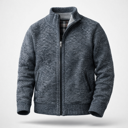 Chaqueta de punto Hombre con cremallera acabado limpio