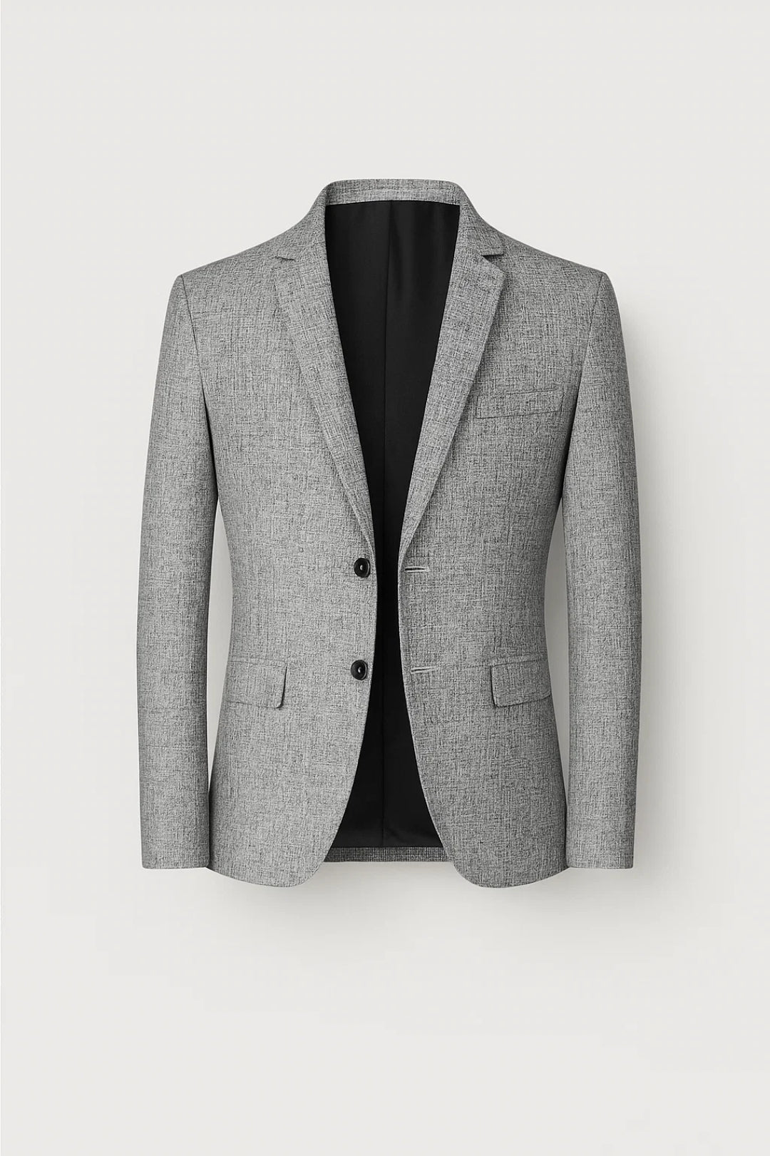 Americana hombre Casual Corte Entallado Solapa Clasica Un Boton