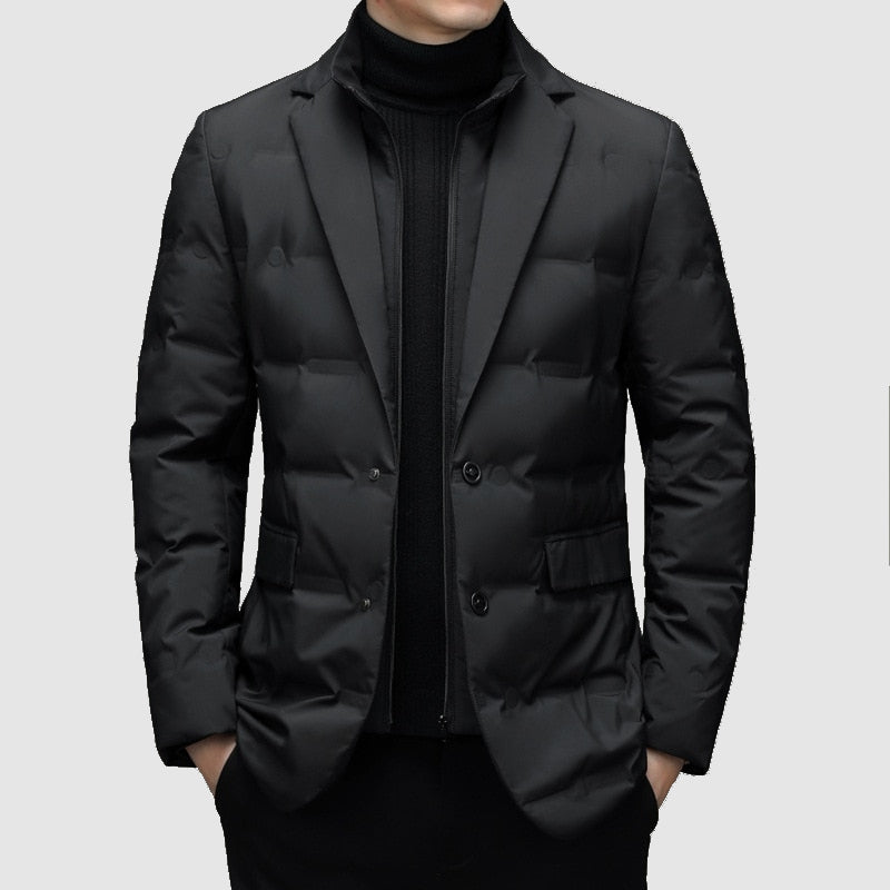 Chaqueta Hombre Acolchada Invierno Cierre Botones