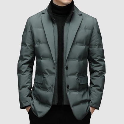 Chaqueta Hombre Acolchada Invierno Cierre Botones