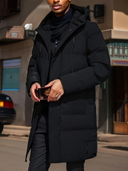 Abrigo Largo Hombre Invierno con Capucha
