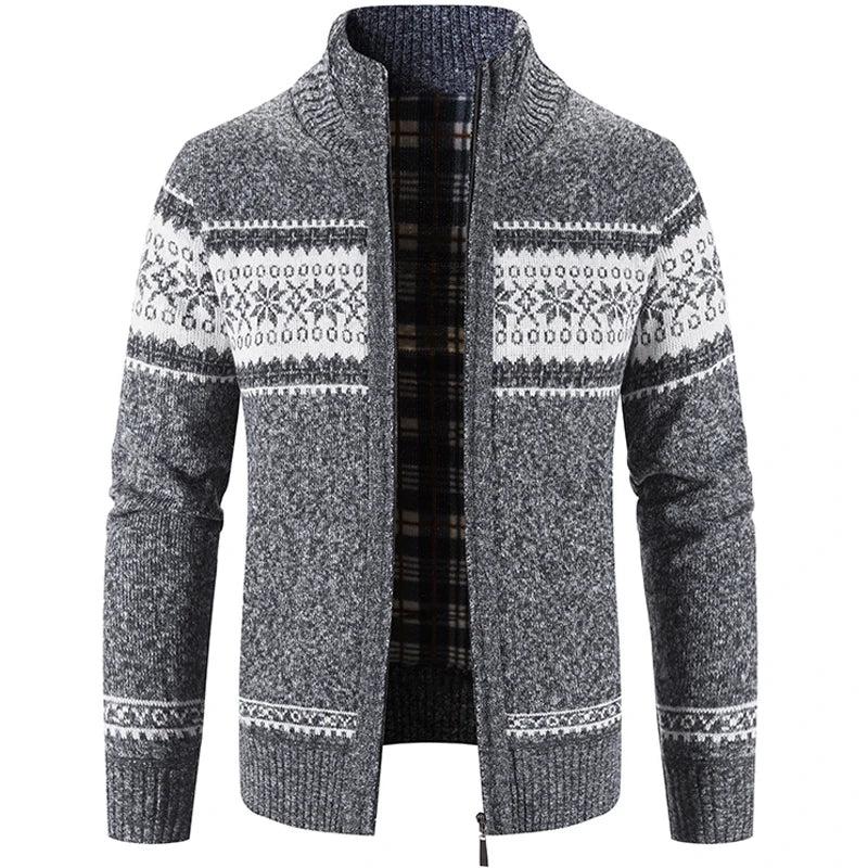 Jersey Hombre Invierno Corredera Patrón Nórdico - Mavetta