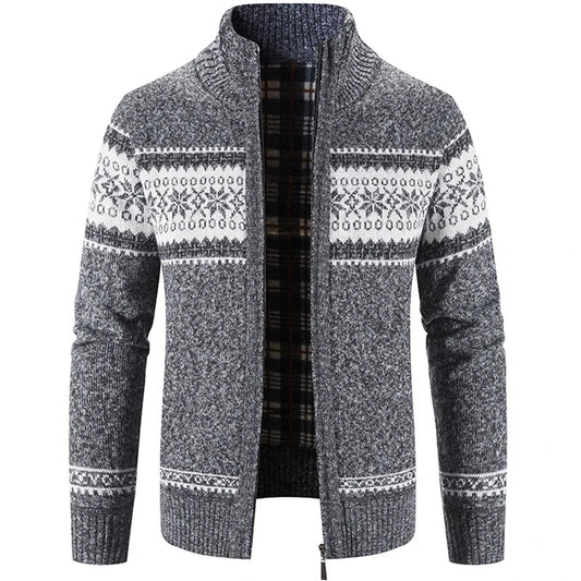 Jersey Hombre Invierno Corredera Patrón Nórdico - Mavetta