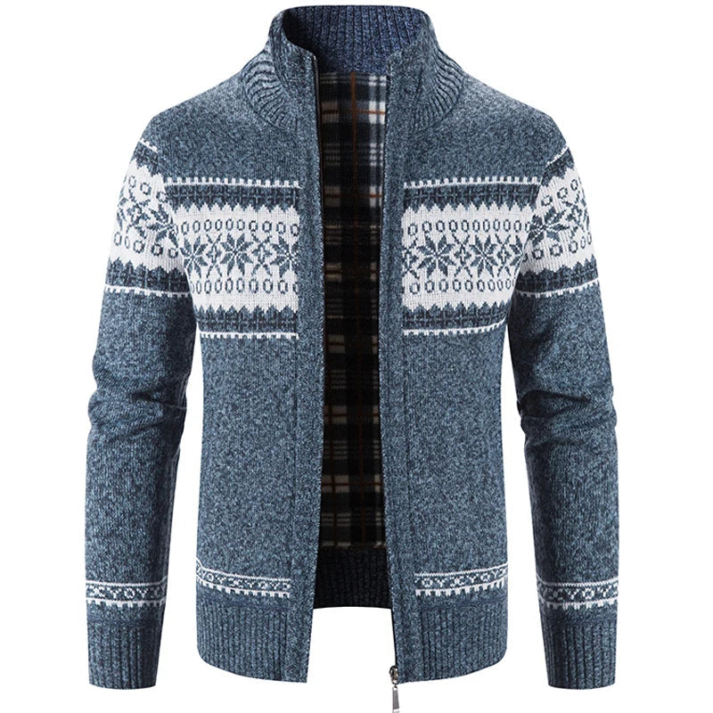 Jersey Hombre Invierno Corredera Patrón Nórdico