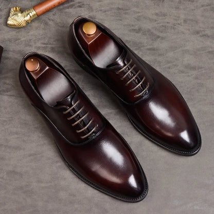 Zapatos Oxford Hombre de Cuero Diseño Clásico Confort