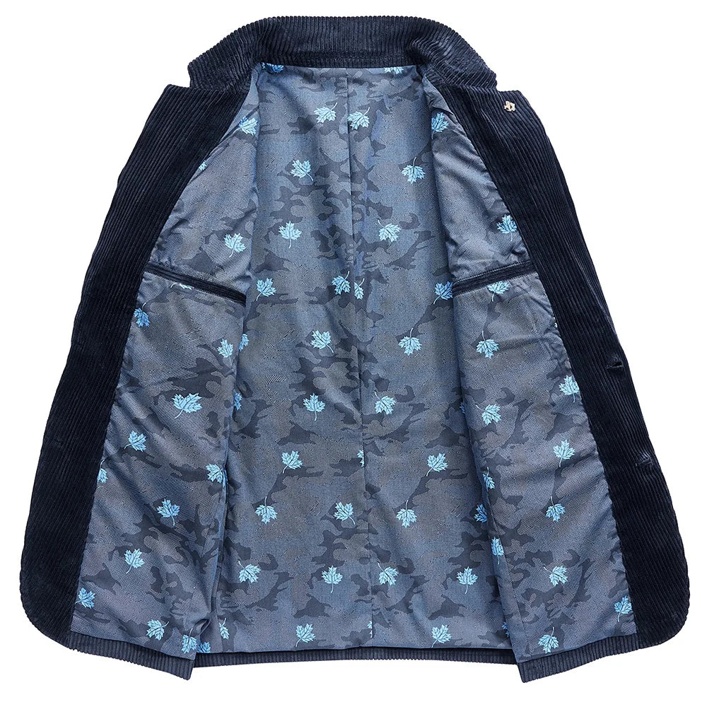 Blazer Hombre de Pana con Forro Floral Clásico